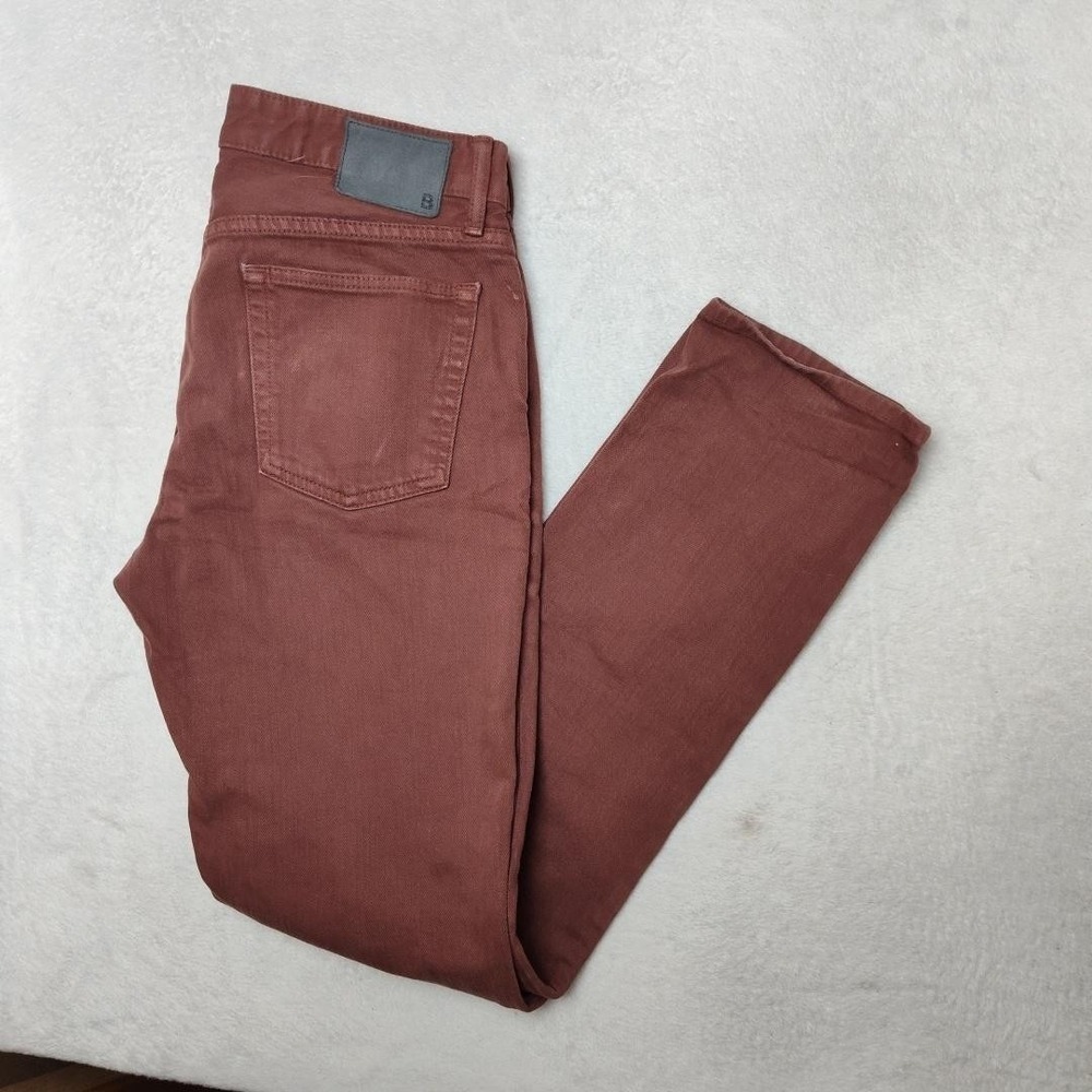 Bonobos Jeans Mens 31x32 Red Tailored Fit 5 Pocket Stretch Denim Made in USA
